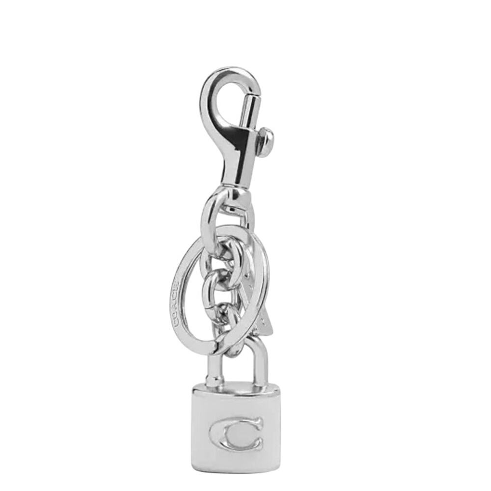 Coach White & Silver Lock Bag Charm - Picture 2 of 2